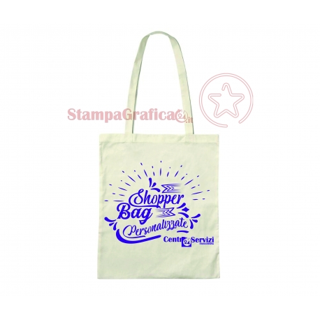 Shopper personalizzata cotone naturale